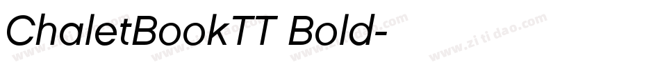 ChaletBookTT Bold字体转换